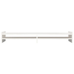 Acheter vidaXL Support de moniteur Blanc 100x27x15 cm Bois de pin solide