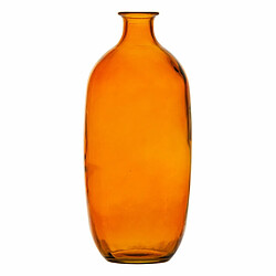 BigBuy Home Vase Ambre verre recyclé 13 x 13 x 31 cm