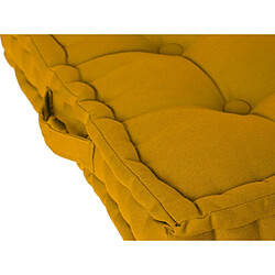 Atmosphera, Createur D'Interieur Coussin de sol 40x40 cm - Jaune ocre - Atmosphera