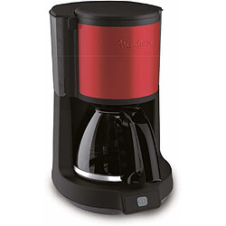 Moulinex cafetière électrique de 1,25L pour 15 tasses 1000W rouge noir 