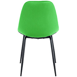 Decoshop26 Chaise de salle à manger cuisine x1 design simple coutures décoratives carrées assise en PVC vert 10_0001510 pas cher