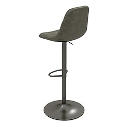 Avis Moloo HENRIK-Tabouret de bar en cuir synthétique Anthracite-gris bronze (x2)