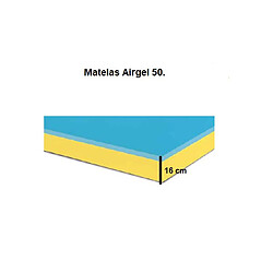 Inside 75 Matelas AIRGEL 120 x 195 cm épaisseur 16 cm, accueil mousse à mémoire de forme.