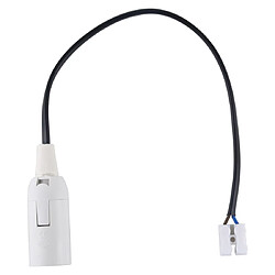 Wewoo Support de base de douille de lampe E14 avec câble de fil électriquelongueur de câble 28 cm blanc