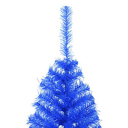 Acheter vidaXL Demi sapin de Noël artificiel avec support Bleu 120 cm PVC