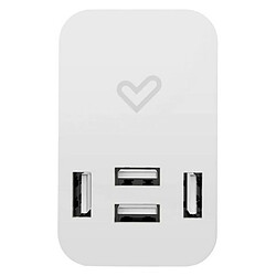 Chargeur mural Energy Sistem Home Charger 4.0A Quad USB Blanc