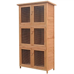 Helloshop26 Cage pour animaux 6 compartiments 55,6 x 32 x 24,9 cm bois 02_0000575