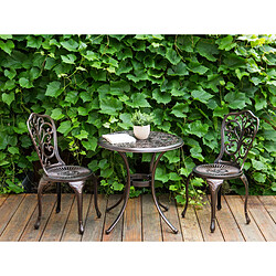 Beliani Table de jardin Métal Marron ANDALO