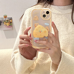 GUPBOO Étui pour iPhone11ProMax Cartoon Cheese Holder Phone Case Silicone Transparent