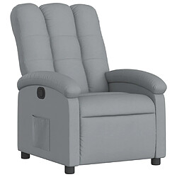 vidaXL Fauteuil inclinable Gris clair Tissu