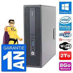 PC HP ProDesk 600 G2 SFF Intel G4400 RAM 8Go Disque Dur 2To Windows 10 Wifi - Occasion