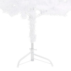 Avis vidaXL Arbre de Noël artificiel d'angle LED et boules Blanc 240 cm PVC