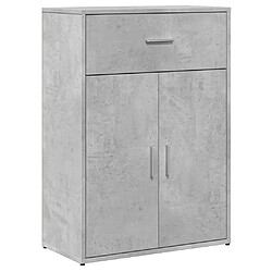 Avis vidaXL Buffets 2 pcs gris béton 60x30x84 cm bois d'ingénierie