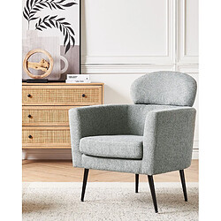 Beliani Fauteuil SOBY Tissu Gris