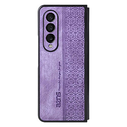 Coque en TPU + PU AZNS anti-chute pour votre Samsung Galaxy Z Fold3 5G - violet