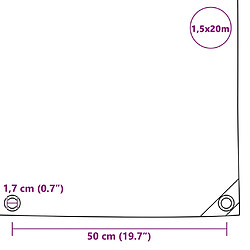 vidaXL Bâche 650 g / m² 1,5 x 20 m Bleu pas cher