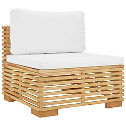 Acheter Maison Chic Salon de jardin 6 pcs + coussins - Mobilier/Meubles de jardin - Table et chaises d'extérieur Bois de teck solide -MN22715