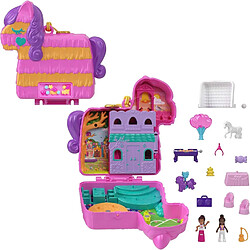 Mattel Polly Pocket - Coffret Piñata en folie avec 2 mini-figurines et 14 accessoires