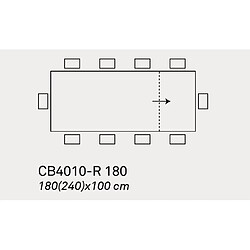 Acheter Inside 75 Table extensible 10 couverts BARON 240cm pieds métal noir plateau céramique gris