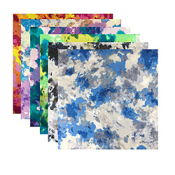 Avis Tie-Dyed Impression Tissu Coton Tissu Couture Patchwork DIY Craft 48x48cm