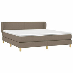 Avis Maison Chic Lit adulte- Lit + matelas,Sommier à lattes de lit avec matelas Taupe 180x200 cm Tissu -GKD59880