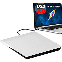 Lecteur DVD externe, lecteur CD/DVD-RW/lecteur DVD portable USB 3.0 pour ordinateurs portables