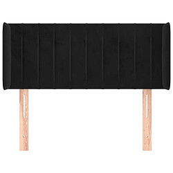 Avis Maison Chic Tête de lit moderne avec oreilles pour chambre - Décoration de lit Noir 83x16x78/88 cm Velours -MN12077