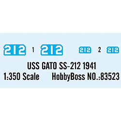 Avis Hobby Boss Maquette Sous-marins Uss Gato Ss-212 1941