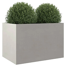 Avis vidaXL Jardinière argenté 62x47x46 cm acier inoxydable