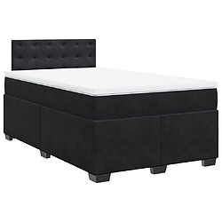 Avis Vidaxl Sommier à lattes de lit avec matelas Noir 120x200 cm Velours