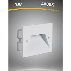 Tradex MURALE SPOT LED 3W BLANCHE LUMIÈRE NATURELLE FROIDE ET CHAUDE IP65 ES49