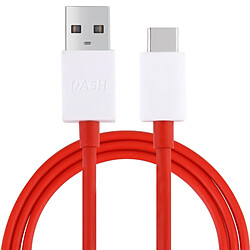 Wewoo Câble rouge pour OnePlus 3 1m Type C vers USB 2.0 Données / de charge