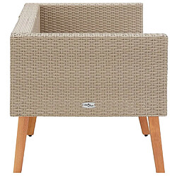 Maison Chic Canapé de jardin à 2 places avec coussins | Canapé d'extérieur | Fauteuil,Banquette Jardin Résine tressée Beige -MN96405 pas cher