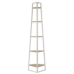 Acheter The Home Deco Factory Etagère d'angle 5 niveaux en bois et métal EDISON - Blanc et marron