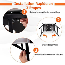 Helloshop26 Établi pliable avec 2 pinces et 4 serrages table de travail portable avec 3 boîtes à outils banc de menuiserie charge 454 kg pour garage orange 20_0009707 pas cher