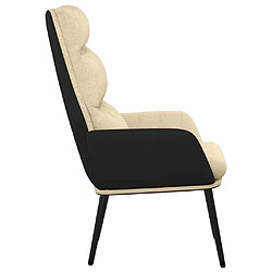 Acheter Maison Chic Chaise de relaxation | Fauteuil relax Crème Tissu -GKD65157