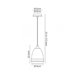 Luminaire Center Suspension design 1 ampoule Laiton antique