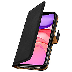 Avizar Housse iPhone 11 Cuir Véritable Porte cartes Fonction Support Antichoc Noir