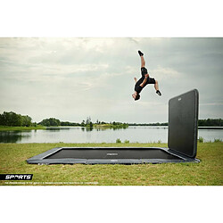 BERG Trampoline Ultim Elite Flatground 500 Grey avec Aerowall 2x2 Blk And Gry