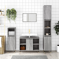 Maison Chic Armoire salle de bain,Meuble de rangement de salle de bain,Meuble haut sonoma gris 80x33x60 cm bois d'ingénierie -GKD755133