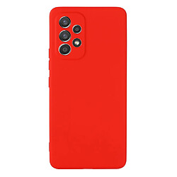 Coque en silicone anti-rayures avec sangle rouge pour votre Samsung Galaxy A33 5G