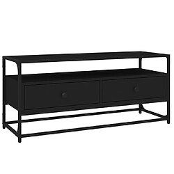 vidaXL Meuble TV noir 100x35x45 cm bois d'ingénierie