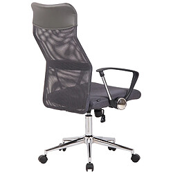 Avis Decoshop26 Fauteuil de bureau sur roulettes forme ergonomique hauteur réglable pivotant en maille gris BUR10587