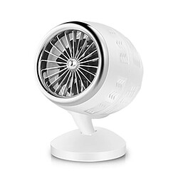 (WhiteSliver, Prise UE) Ventilateur de Chauffage Alimenté par 220v Radiateur Portatif Thermostat de Chauffage Rapide Arrêt Automatique Ventilateur Électrique de 14 pouces Noir Blanc