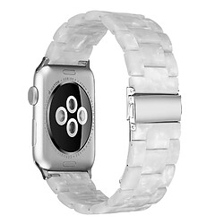 Acheter Wewoo Bracelet de montre en résine Simple Fashion pour Apple Watch séries 5 et 4 44 mm et séries 3 et 2 et 1 42 mm blanc perle