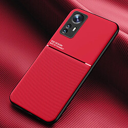 Coque en TPU + PU motif lignes rouge pour votre Xiaomi 12/12X