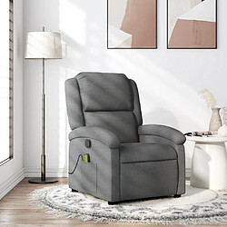 Maison Chic Fauteuil de massage inclinable,Fauteuil luxe de relaxation Gris foncé Tissu -MN46044