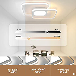 Avis NETTLIFE Plafonnier LED 48W Métal Blanc Dimmable Moderne avec Télécommande pour Chambre Salon Cuisine Salle à Manger