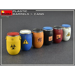 Mini Art Plastic Barrels & Cans - Décor Modélisme pas cher