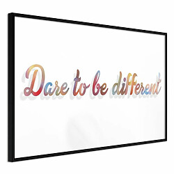 Paris Prix Affiche Murale Encadrée Dare to Be Yourself 30 x 20 cm Noir